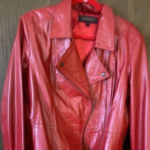 Hal Rubenstein Red Leather Jacket